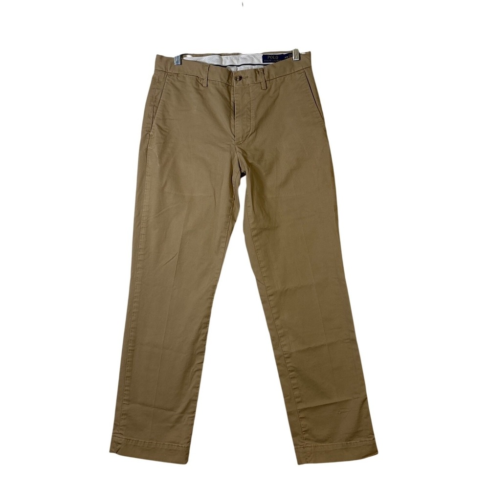 Polo Ralph Lauren Mens Stretch Straight Fit Chino Pants Tan Khaki 30x30